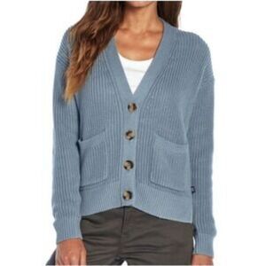 GAP Button Front Pocket Cardigan Sweater In Blue Size XXL